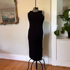 Banana Republic Black Halter Sheath Midi Dress